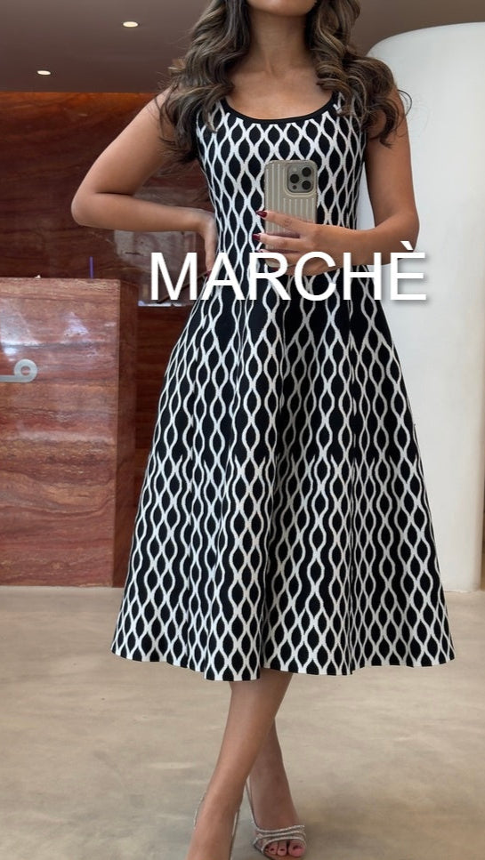 LONG JACQUARD SLEEVELESS