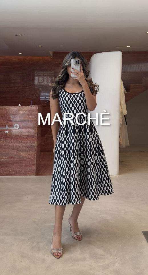 LONG JACQUARD SLEEVELESS