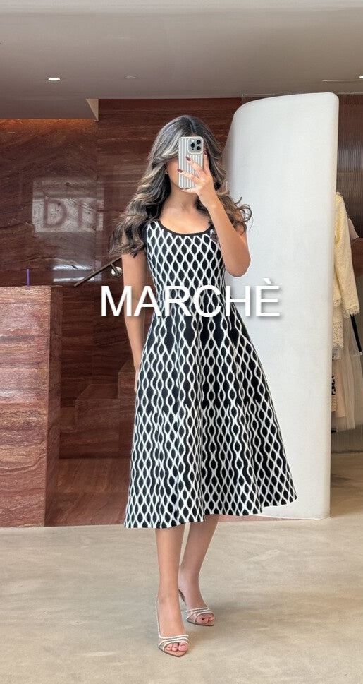 LONG JACQUARD SLEEVELESS