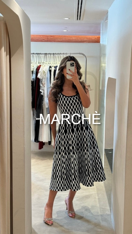 LONG JACQUARD SLEEVELESS