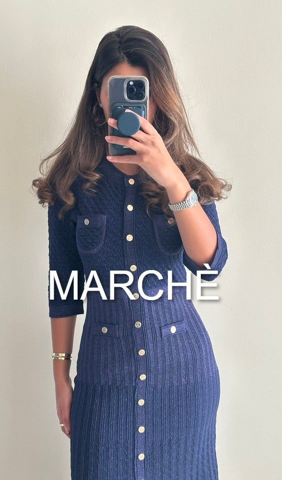 SHOWING HALLOW KNIT DRESS