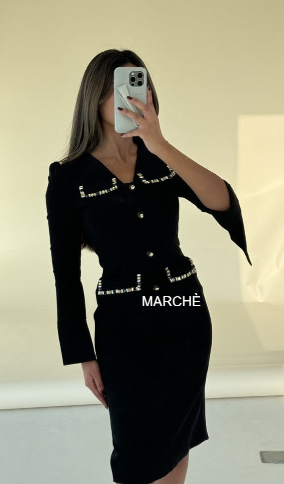 Solid Patchwork Embroidered Long