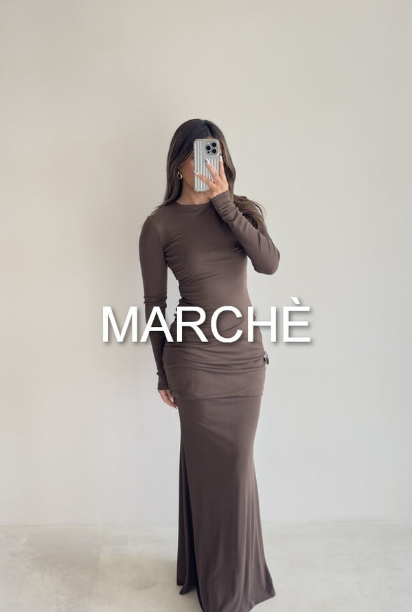 ROUND NECKLINE TAILED DRESS