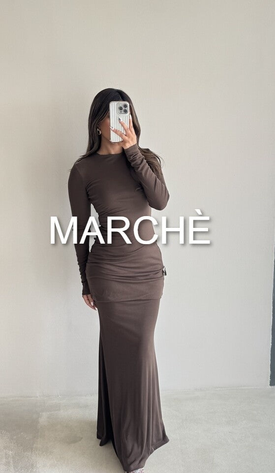 ROUND NECKLINE TAILED DRESS