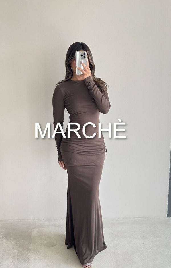 ROUND NECKLINE TAILED DRESS