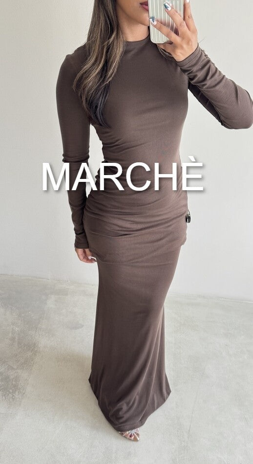 ROUND NECKLINE TAILED DRESS