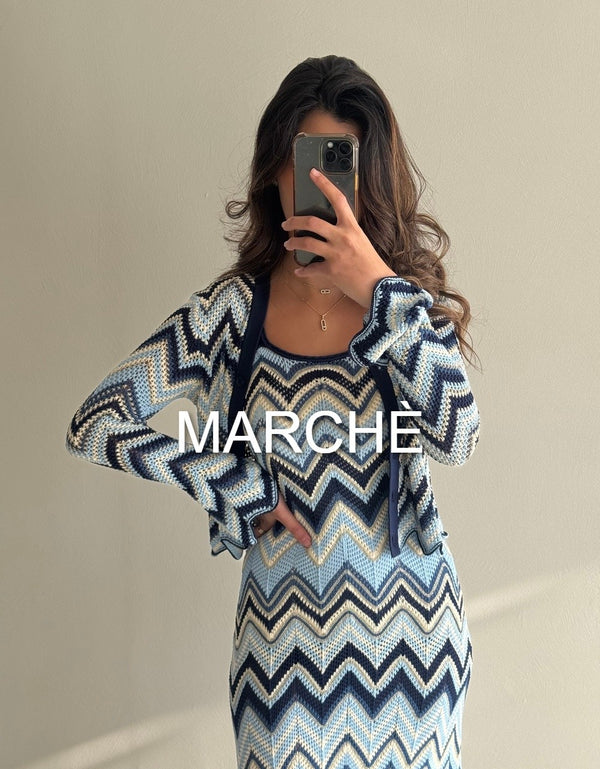 FAMOUS ZIGZAG CARDIGAN +DRESS