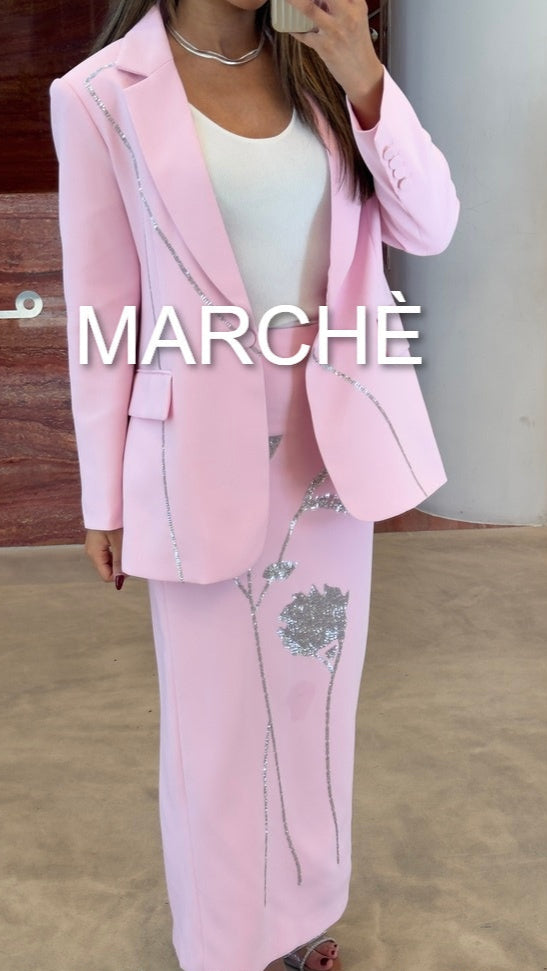 JENNIE SILVER LINING BLAZER+SKIRT