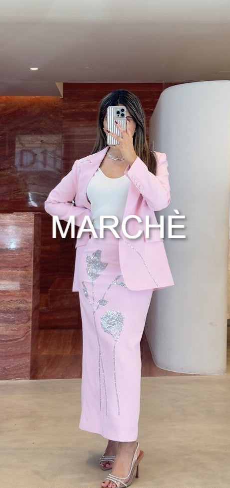 JENNIE SILVER LINING BLAZER+SKIRT