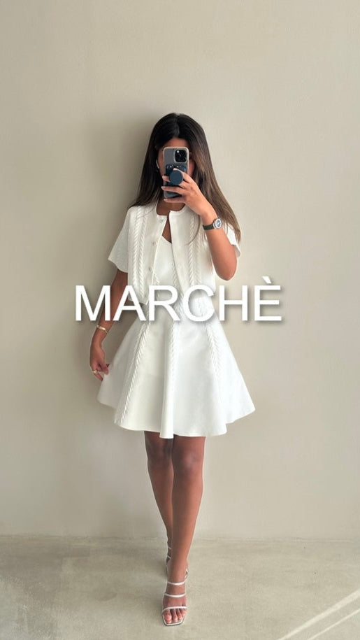 KNIT CARDIGAN +STRAP DRESS