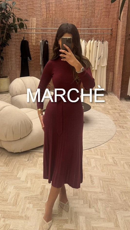 BELTED SIMPLE WINTER DRESS