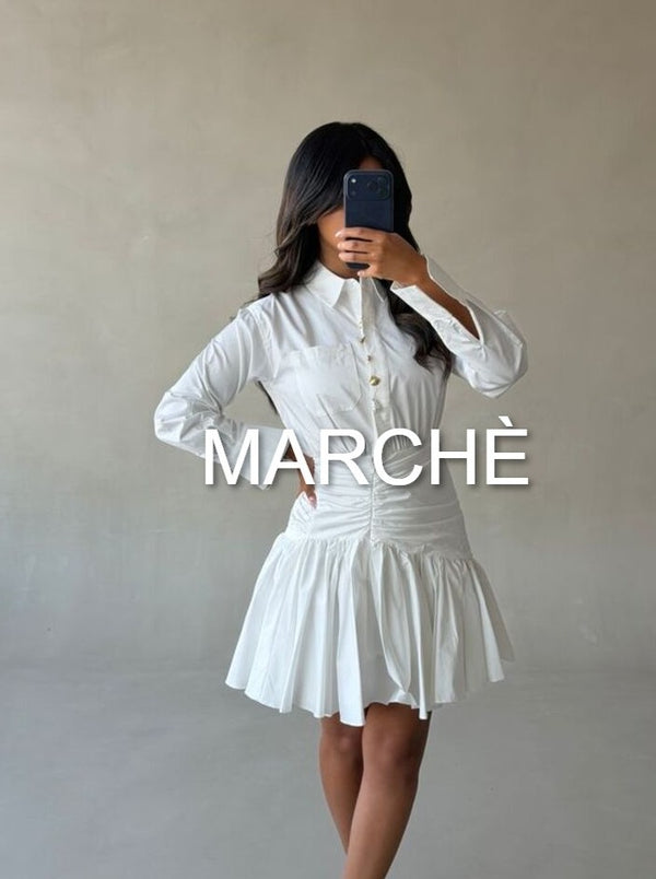 BUTTON DESIGN SHIRT DRESS