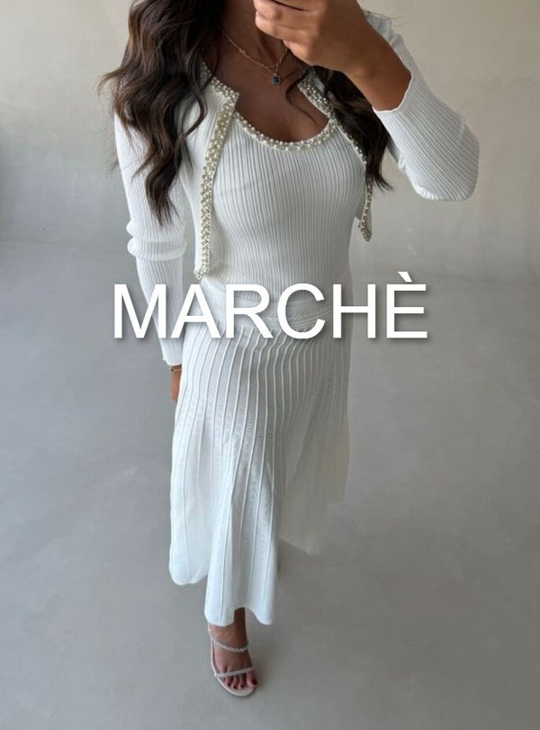 DIAMOND BEAD  DRESS +CARDIGAN