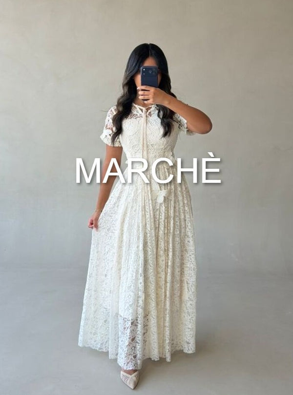 MODEST LACE PLEAT A-LINE