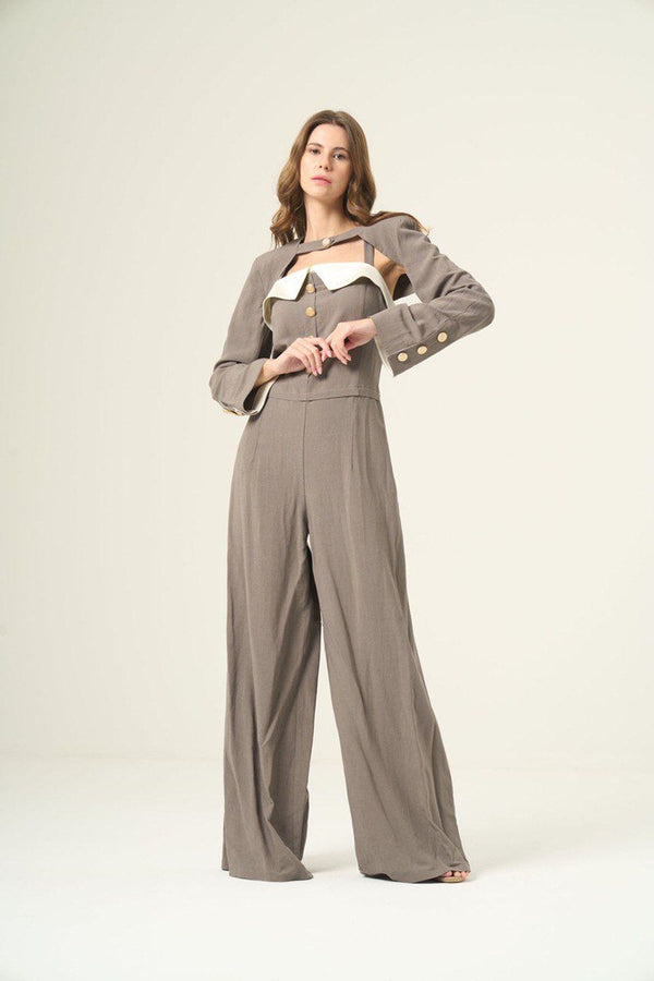 2 PCS FRENCH WOMEN PANTS SUIT