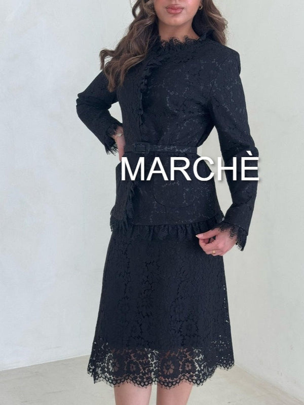 2 SET LACE RUFFLES  GARTIRIZED SKIRT