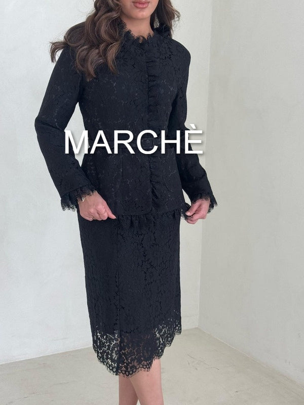 2 SET LACE RUFFLES  GARTIRIZED SKIRT