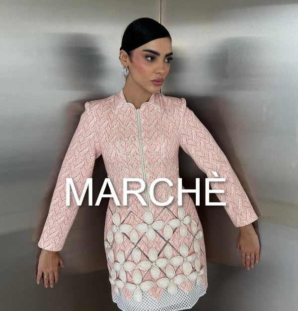 3D FLOWER TWEED MINI