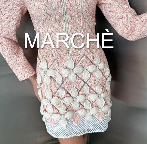 3D FLOWER TWEED MINI