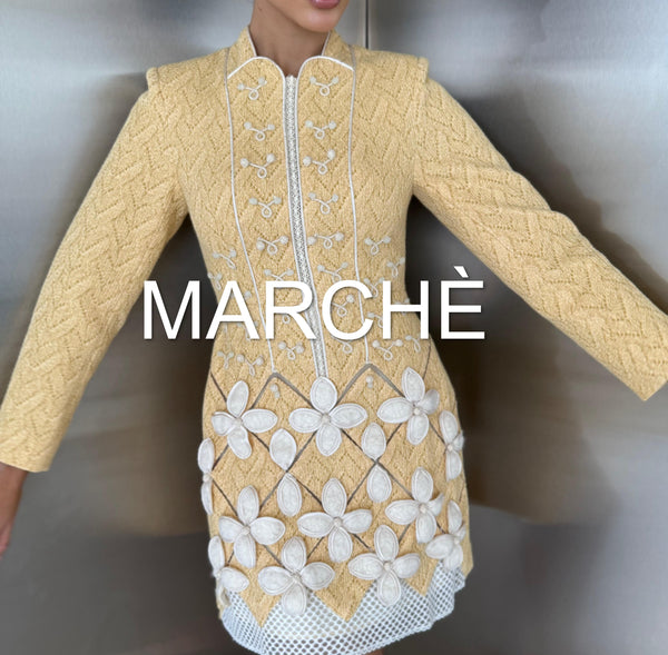 3D FLOWER TWEED MINI