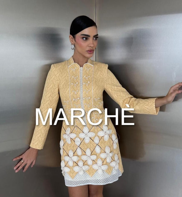 3D FLOWER TWEED MINI