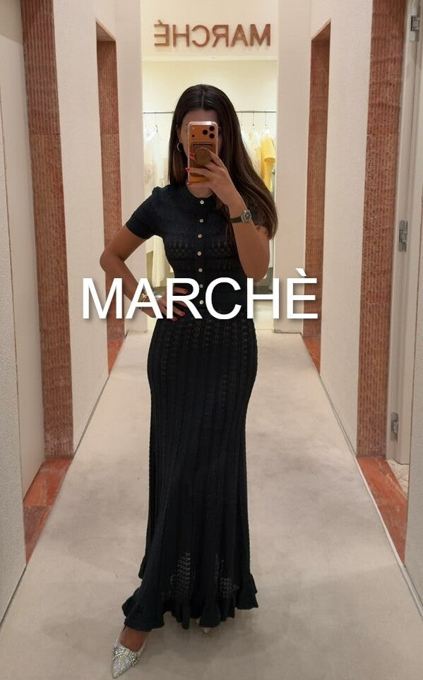 JACQUARD HOLLOW KNITTED DRESS