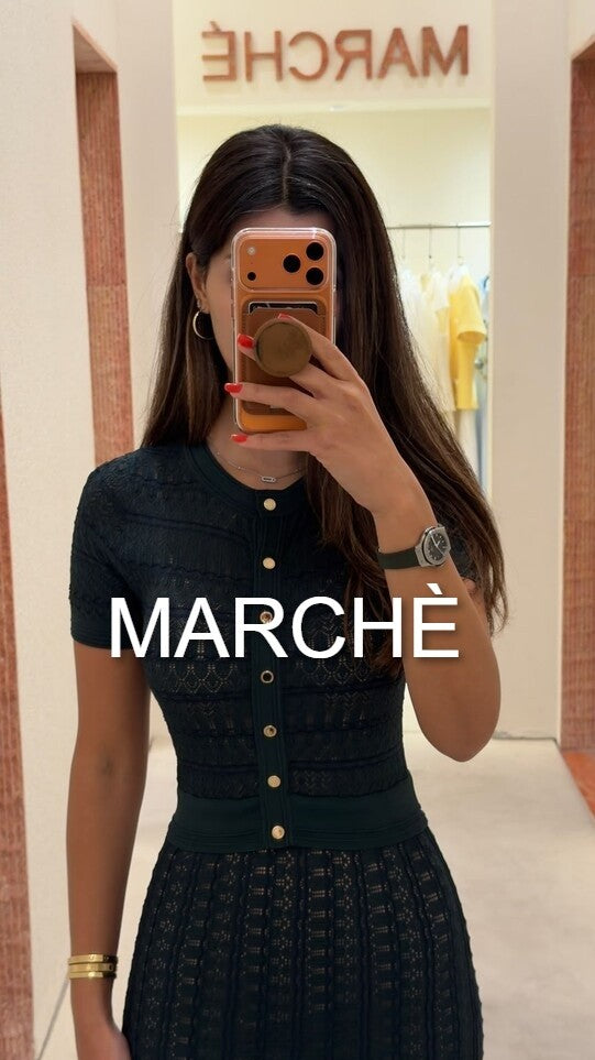 JACQUARD HOLLOW KNITTED DRESS