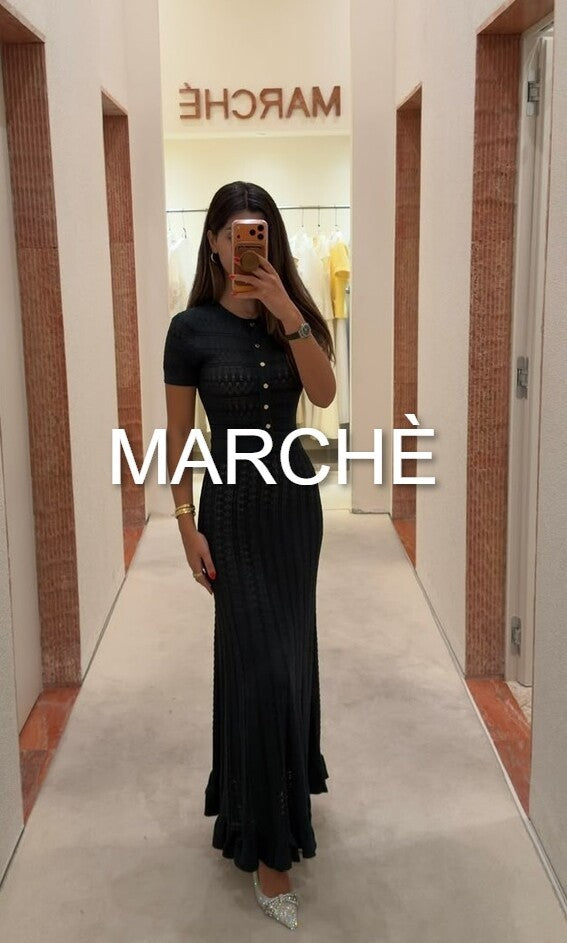 JACQUARD HOLLOW KNITTED DRESS