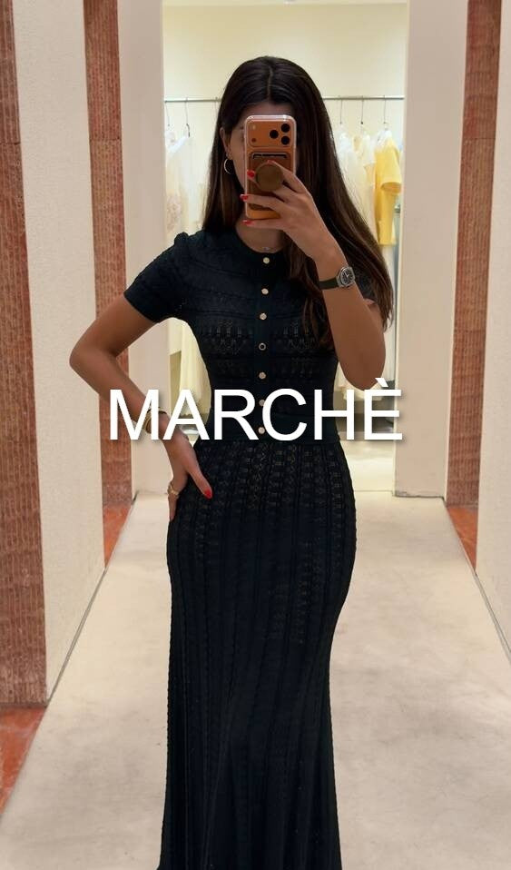 JACQUARD HOLLOW KNITTED DRESS
