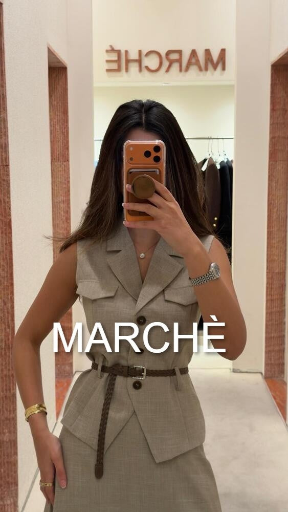 TIE WAIST SLIMMING VEST+SKIRT