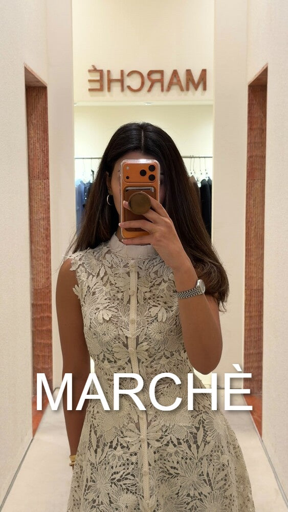 SPLICED LACE EMBROIDERED DRESS