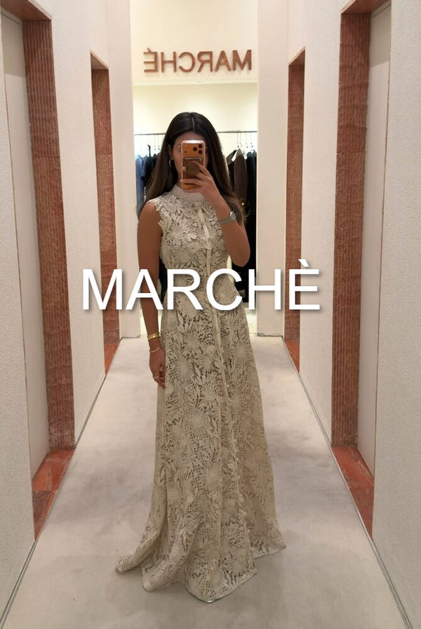 SPLICED LACE EMBROIDERED DRESS