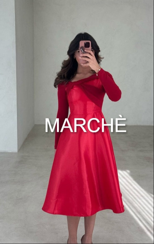 SILKY DRESS W LONG SLEEVE