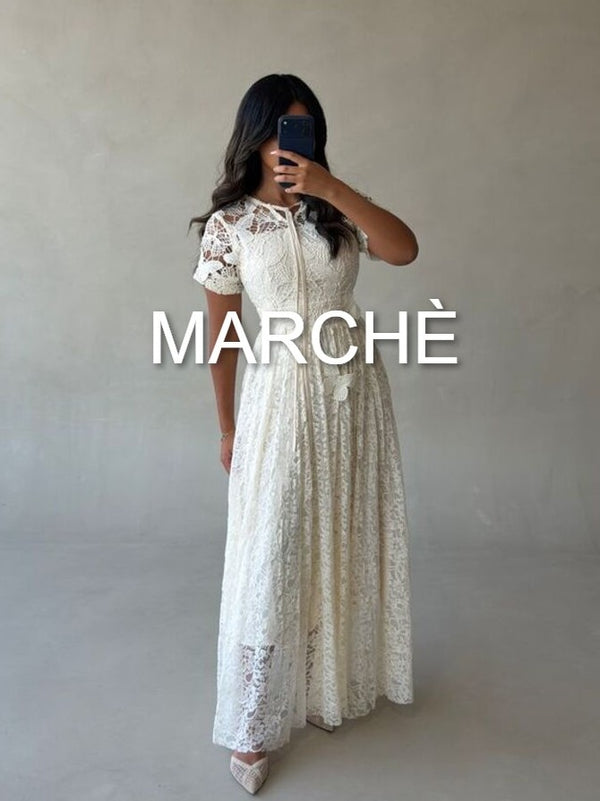 MODEST LACE PLEAT A-LINE