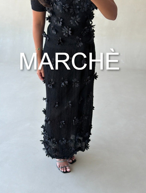 3D FLOWER TOP+SKIRT