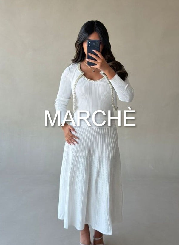 DIAMOND BEAD  DRESS +CARDIGAN