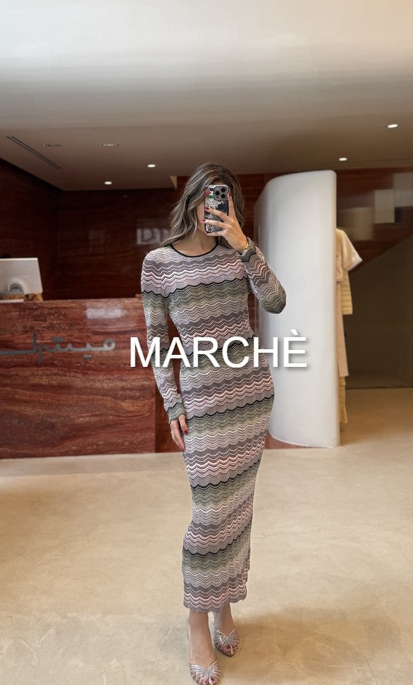 WAVE STRIPE BACKLESS