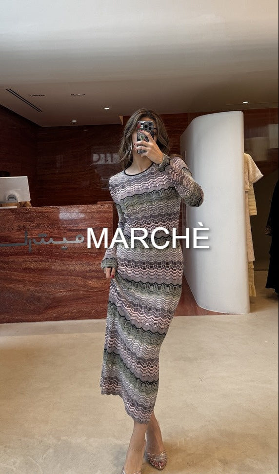 WAVE STRIPE BACKLESS
