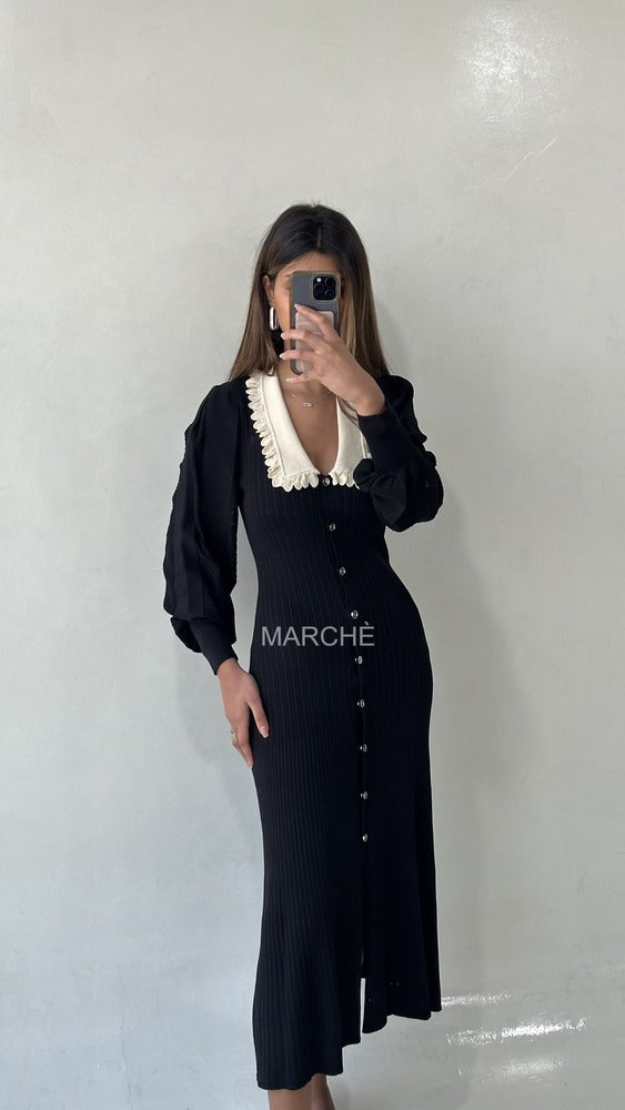 Knitted Dress  Elastic  Slim Long Dresses