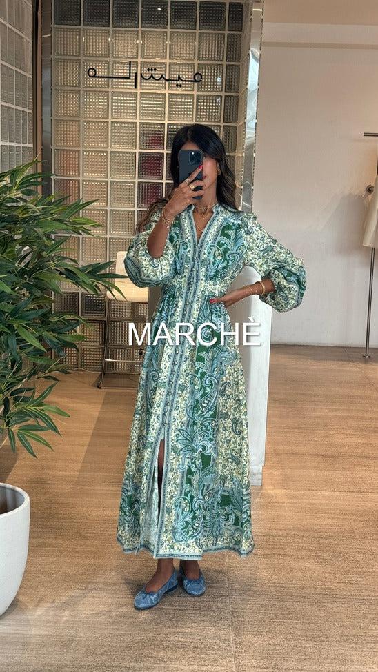 VINTAGE PRINTED ROBE LONG DRESS