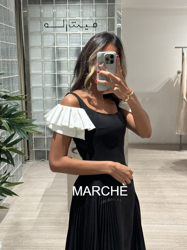 Camisole Sleeveless Backless Waist Patchwork Pleated