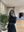 Black Ruffles Dot Design Knitting Elegant Dress For Women