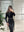 Evening Dress O-neck Long Sleeve Zipper Pleated