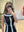 Bandage Dress Stretch Knit Black White Striped Jacquard Slash Neck