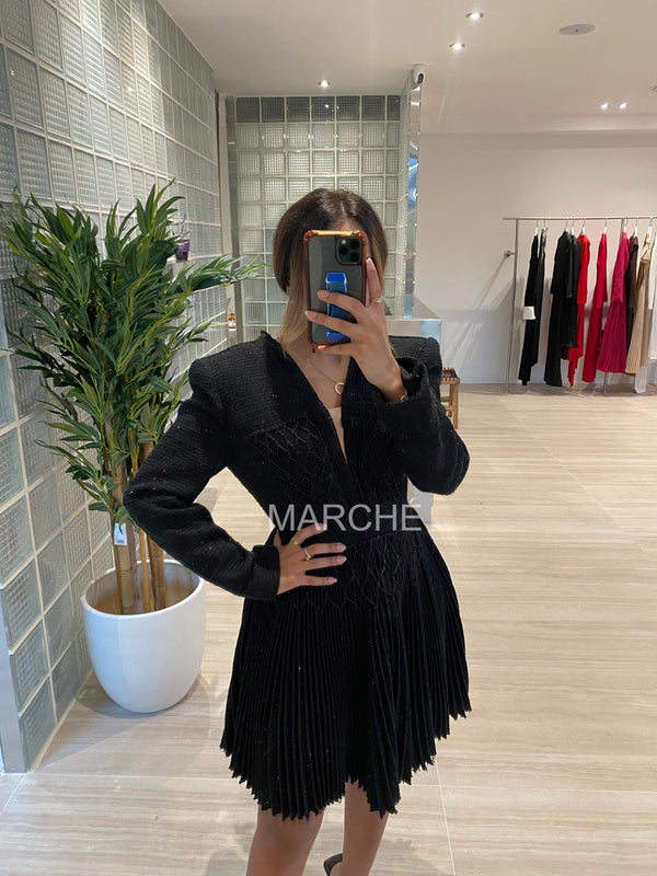 Dress Deep V-neck Long Sleeve