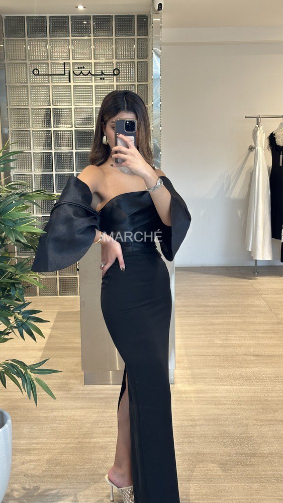 Strapless Patchwork Pleated Sleeve High Waist Women