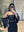 Strapless Patchwork Pleated Sleeve High Waist Women