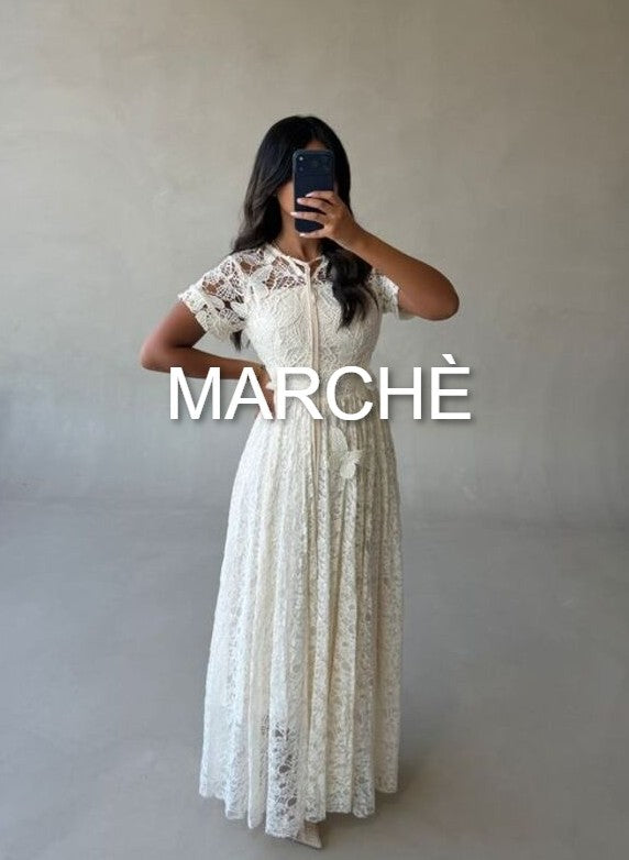 MODEST LACE PLEAT A-LINE